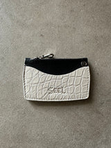 PALE ALLIGATOR ZIP WALLET