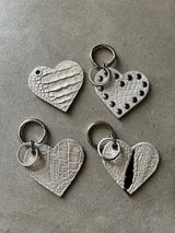 PALE ALLIGATOR HEART CHARM