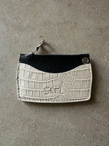 PALE ALLIGATOR ZIP WALLET