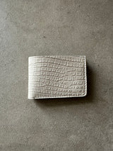 PALE ALLIGATOR BIFOLD WALLET