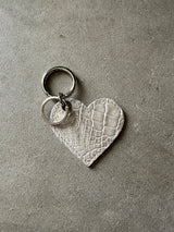 PALE ALLIGATOR HEART CHARM