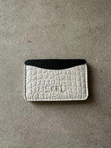 PALE ALLIGATOR CARD WALLET